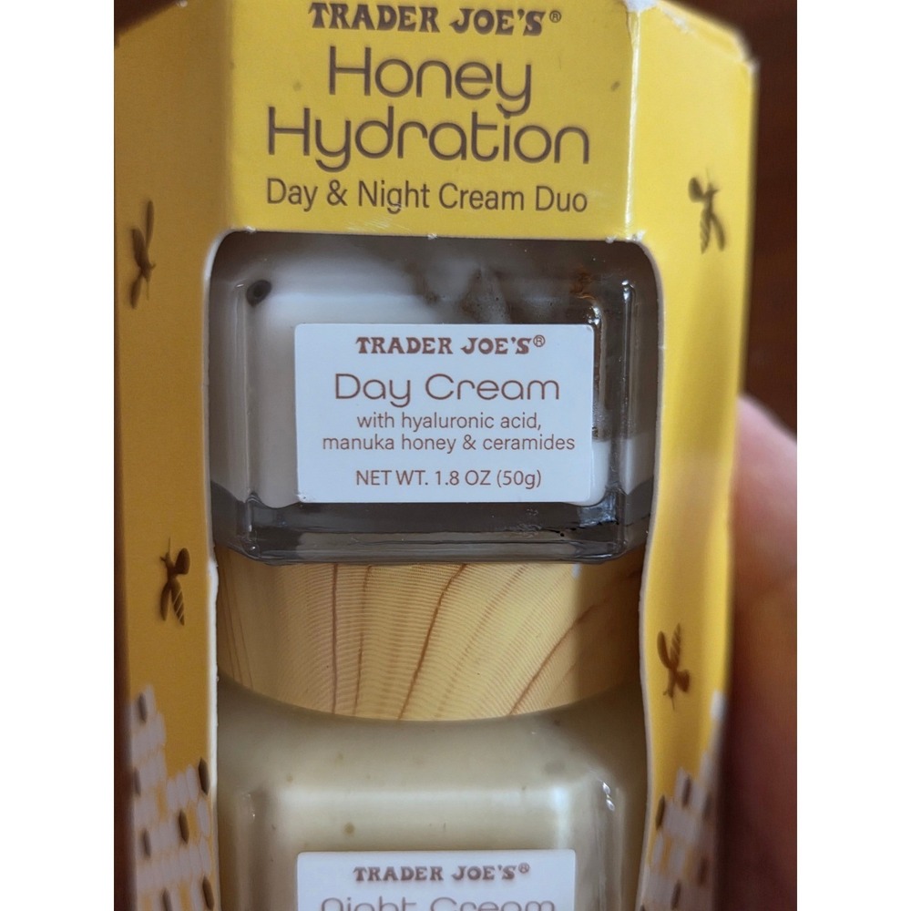 Trader Joes Honey Hydration Day & Night Cream Duo Hyaluronic Acid Manuka Honey - Picture 3 of 6